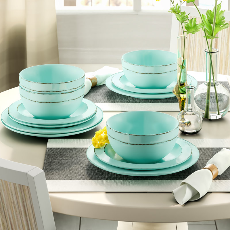 Highland Dunes Harless 12 Piece Dinnerware Set, Service for 4 & Reviews